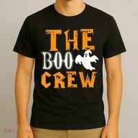 The Boo Crew Lazy Halloween Costume Funny Ghost Spirit T-Shirt thumb 3
