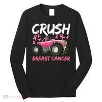Truck Breast Cancer Awareness For Boys Long Sleeve Shirt thumb 0