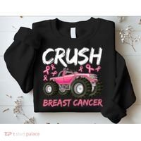 Truck Breast Cancer Awareness For Boys Sweatshirt thumb 2