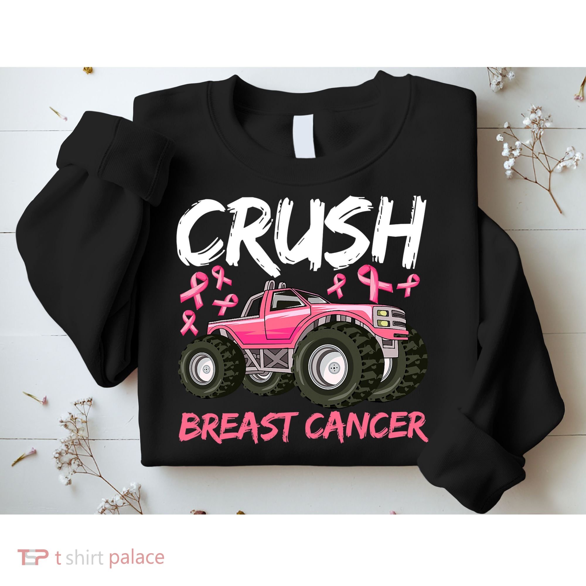 Truck Breast Cancer Awareness For Boys Sweatshirt