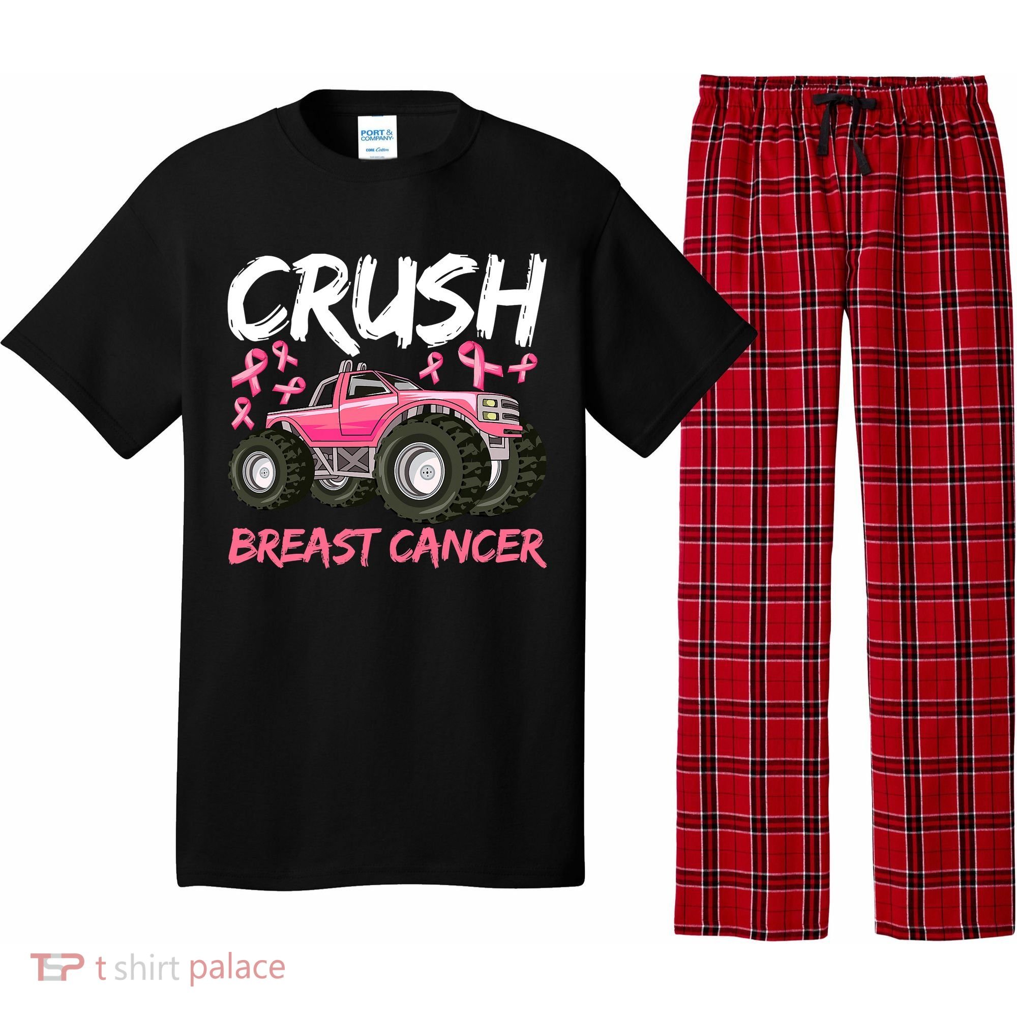 Truck Breast Cancer Awareness For Boys Pajama Set
