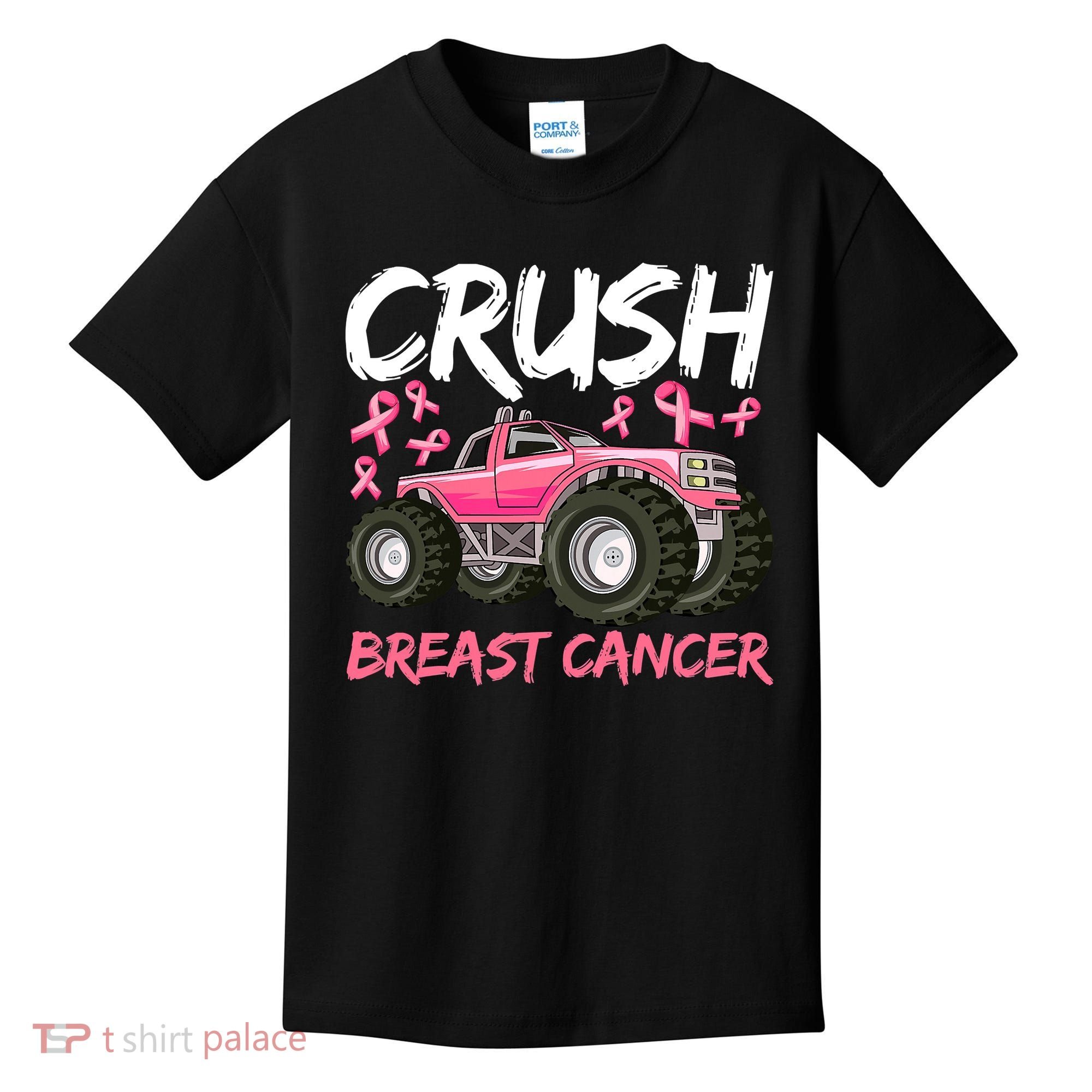 Truck Breast Cancer Awareness For Boys Kids T-Shirt