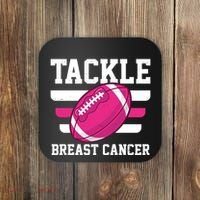 Tackle Breast Cancer Football Fan Coaster thumb 0