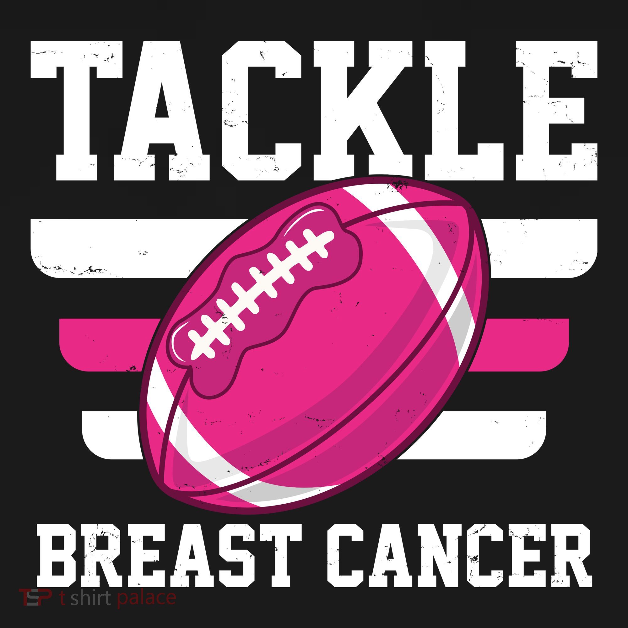 Tackle Breast Cancer Football Fan Coaster