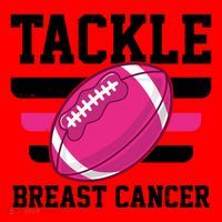 Tackle Breast Cancer Football Fan Santa Hat thumb 1