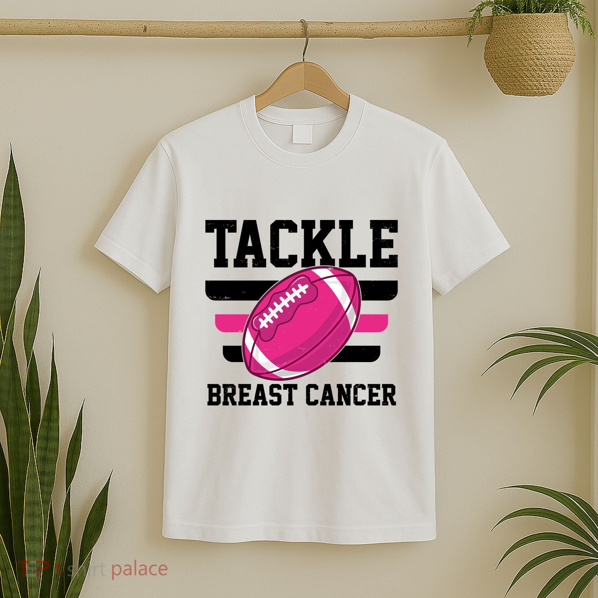 Tackle Breast Cancer Football Fan T-Shirt