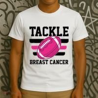 Tackle Breast Cancer Football Fan T-Shirt thumb 3