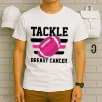 Tackle Breast Cancer Football Fan T-Shirt thumb 6