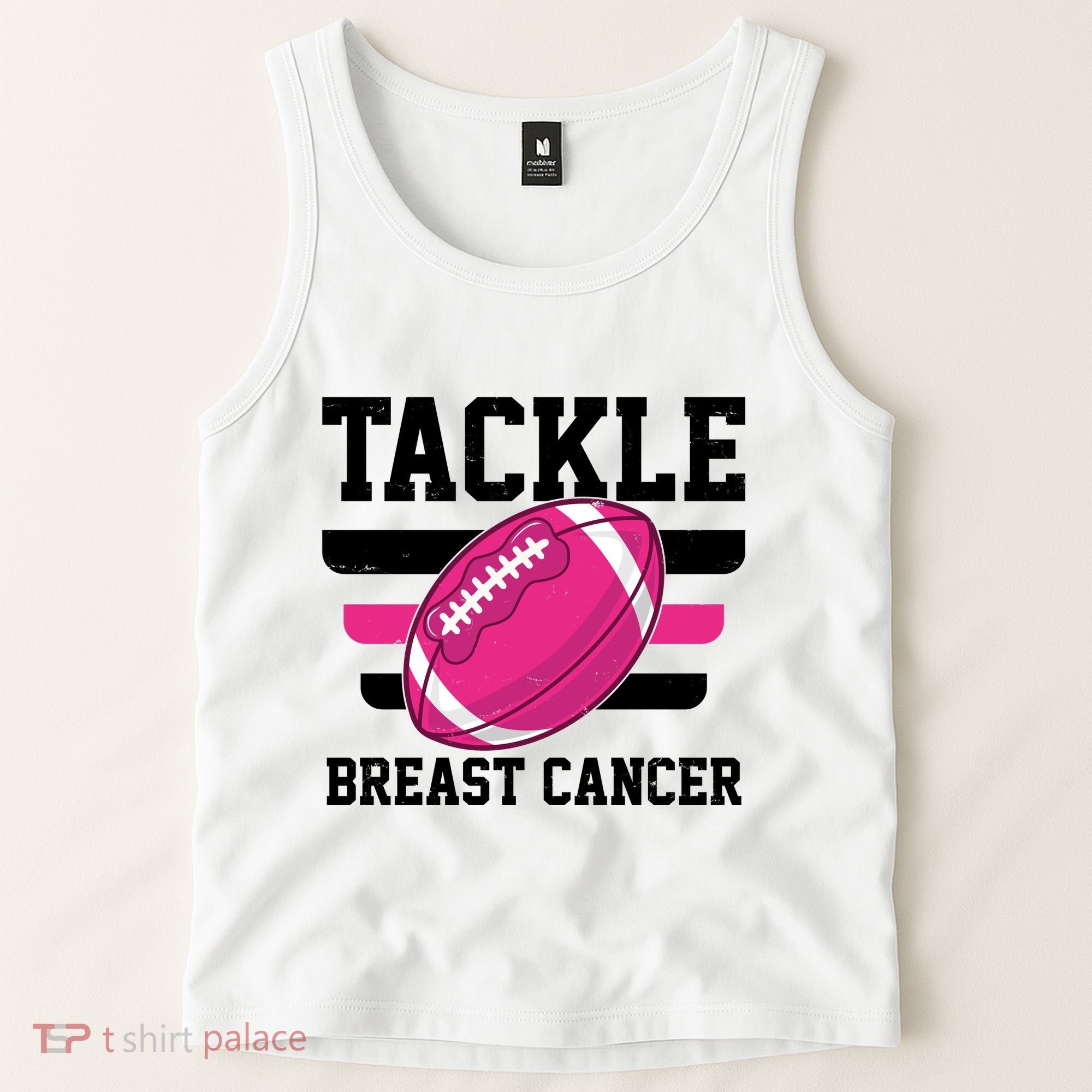 Tackle Breast Cancer Football Fan Tank Top