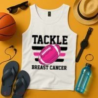 Tackle Breast Cancer Football Fan Tank Top thumb 4