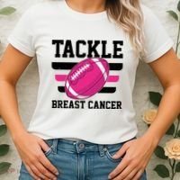 Tackle Breast Cancer Football Fan Women's T-Shirt thumb 2