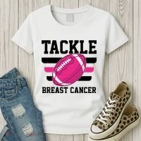 Tackle Breast Cancer Football Fan Women's T-Shirt thumb 3