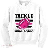 Tackle Breast Cancer Football Fan Kids Sweatshirt thumb 0