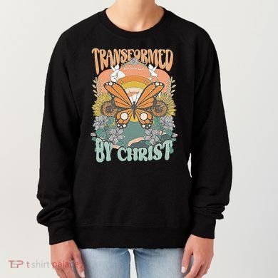 Transformed by Christ Boho christian Trendy Christian  Women's Sweatshirt
