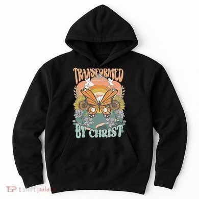 Transformed by Christ Boho christian Trendy Christian  Hoodie