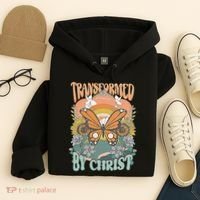 Transformed by Christ Boho christian Trendy Christian  Hoodie thumb 4