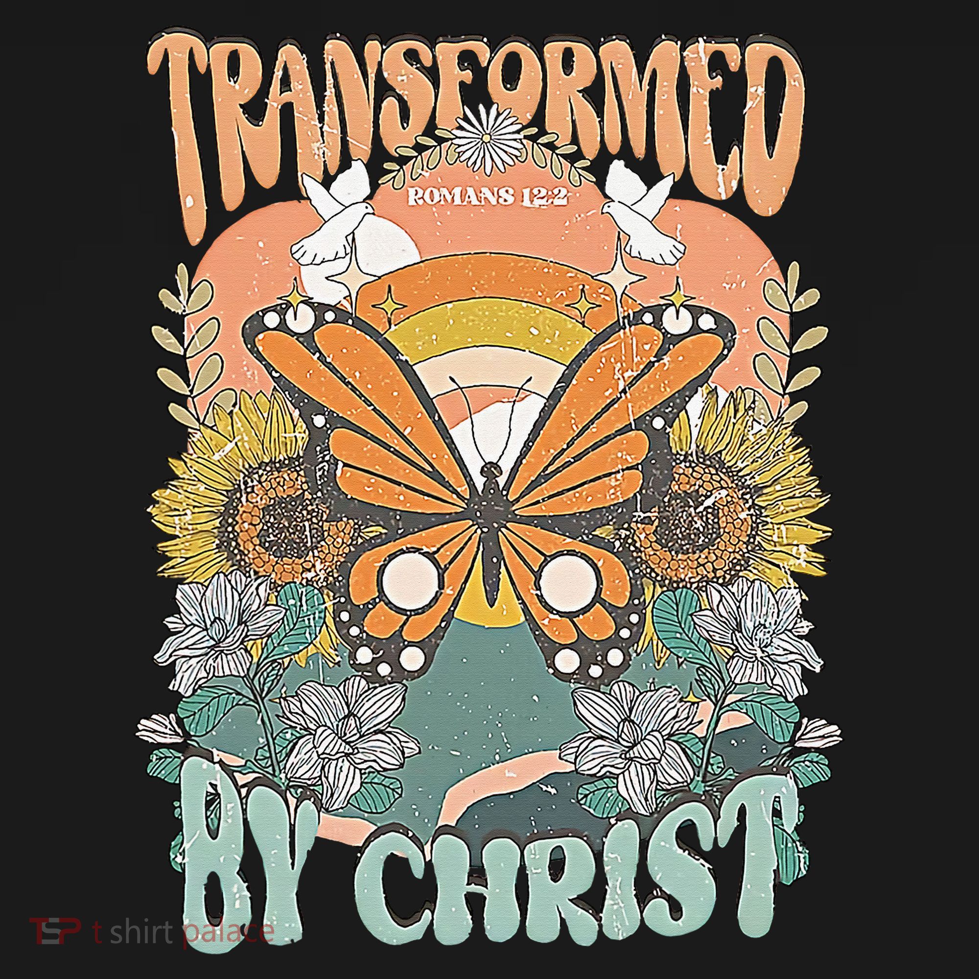 Transformed by Christ Boho christian Trendy Christian  Hoodie