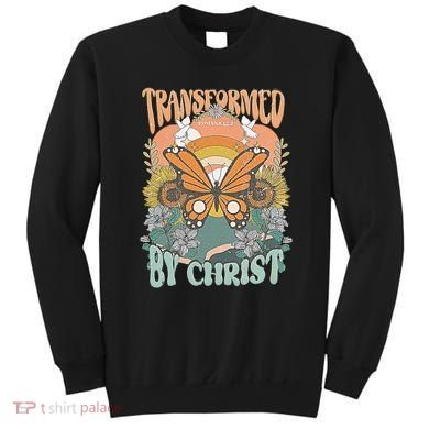 Transformed by Christ Boho christian Trendy Christian  Sweatshirt