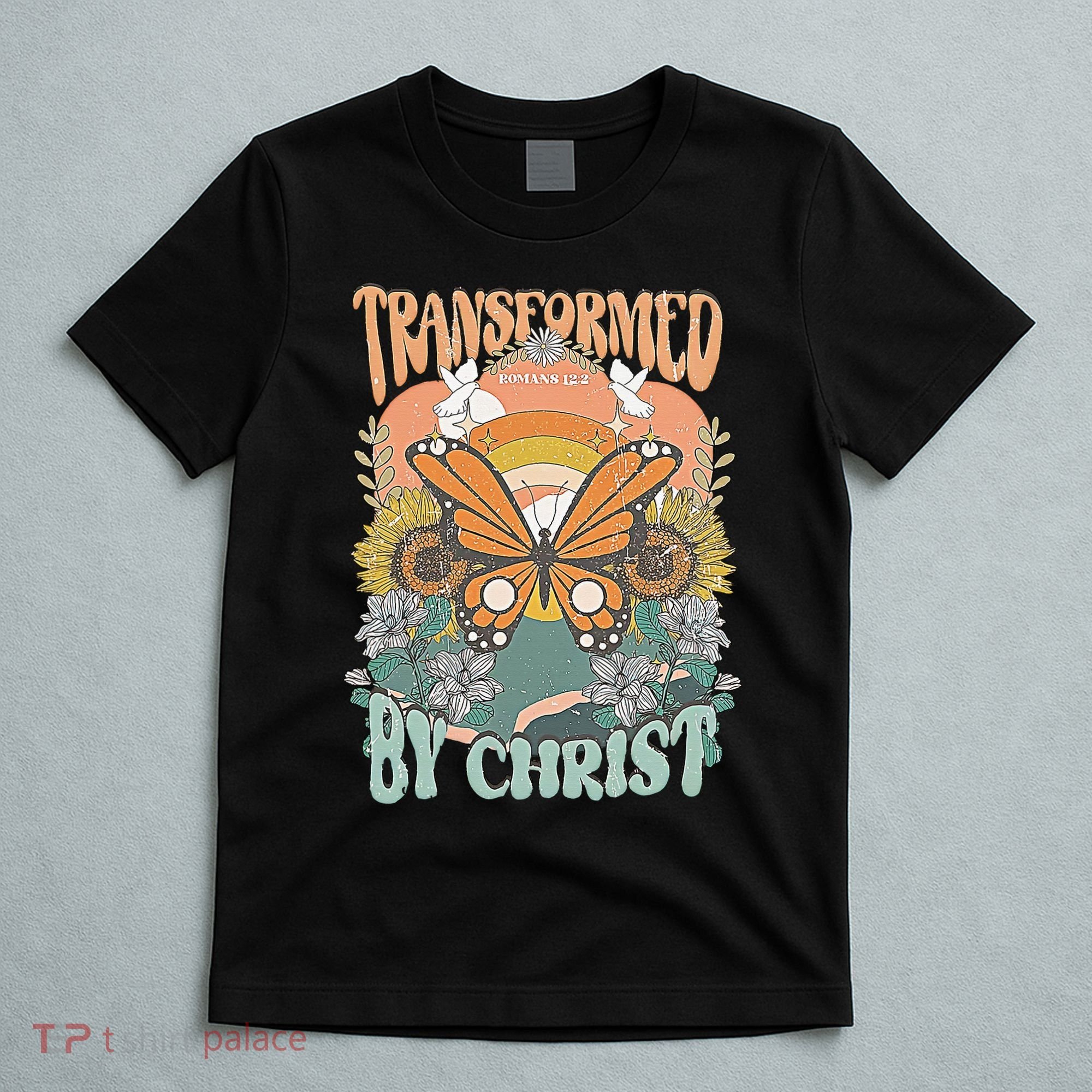 Transformed by Christ Boho christian Trendy Christian  T-Shirt