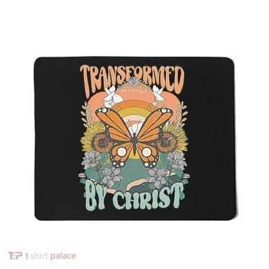Transformed by Christ Boho christian Trendy Christian  Mousepad