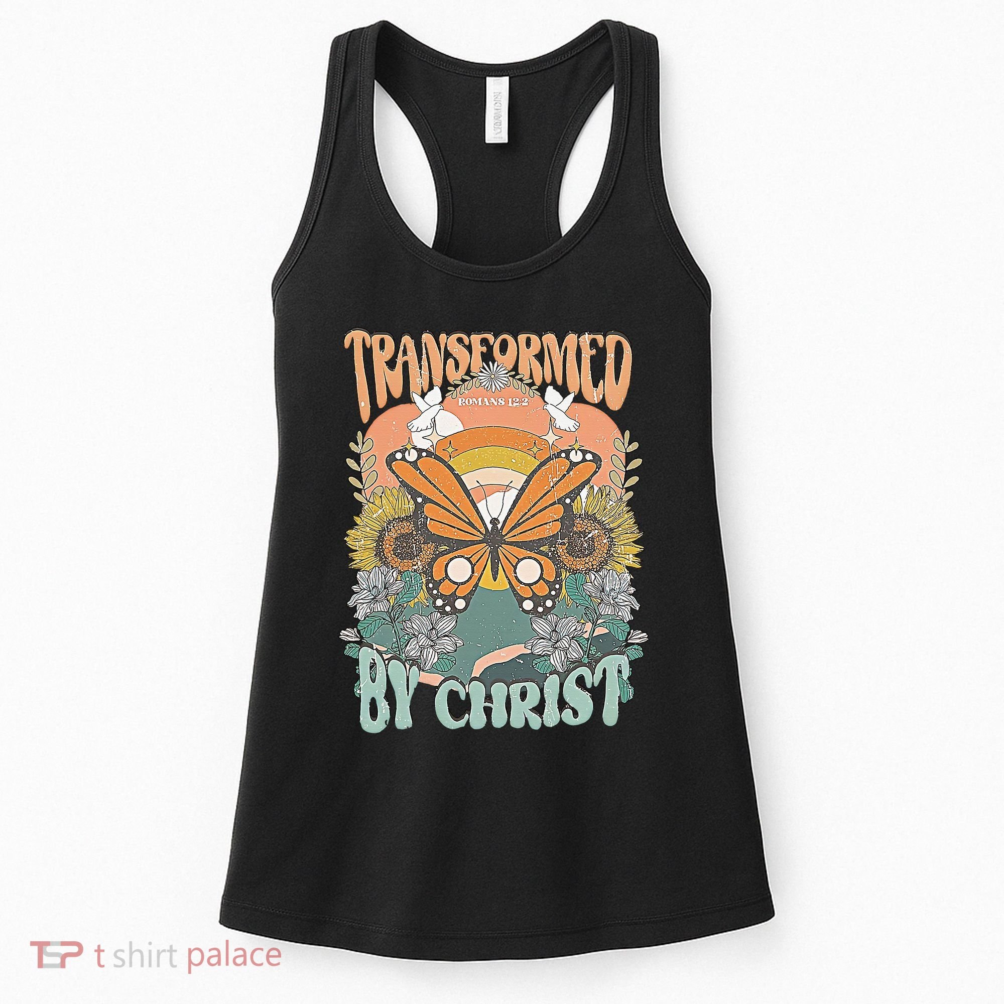 Transformed by Christ Boho christian Trendy Christian  Women's Tank Top