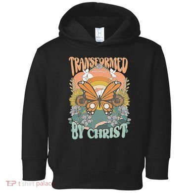 Transformed by Christ Boho christian Trendy Christian  Toddler Hoodie