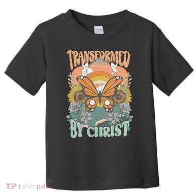 Transformed by Christ Boho christian Trendy Christian  Toddler T-Shirt