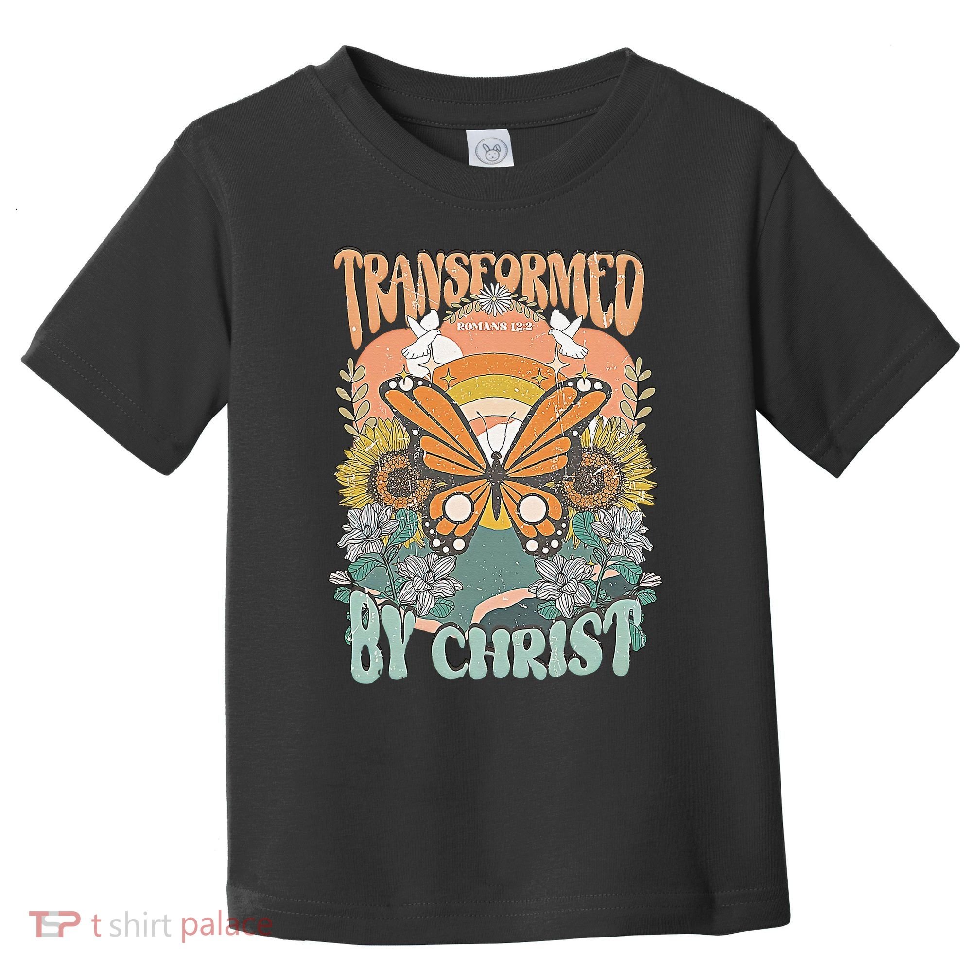 Transformed by Christ Boho christian Trendy Christian  Toddler T-Shirt