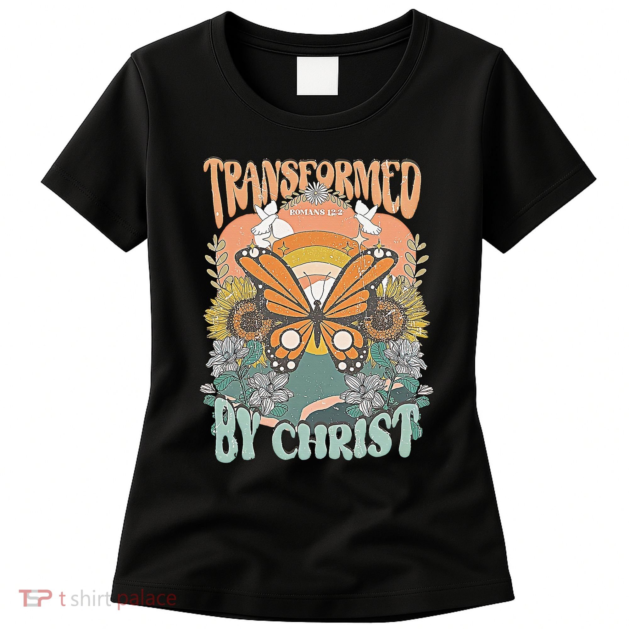 Transformed by Christ Boho christian Trendy Christian  Women's T-Shirt