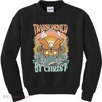 Transformed by Christ Boho christian Trendy Christian  Kids Sweatshirt thumb 0