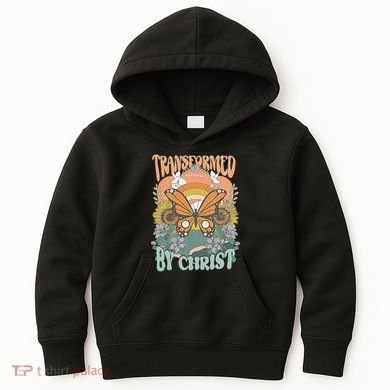 Transformed by Christ Boho christian Trendy Christian  Kids Hoodie
