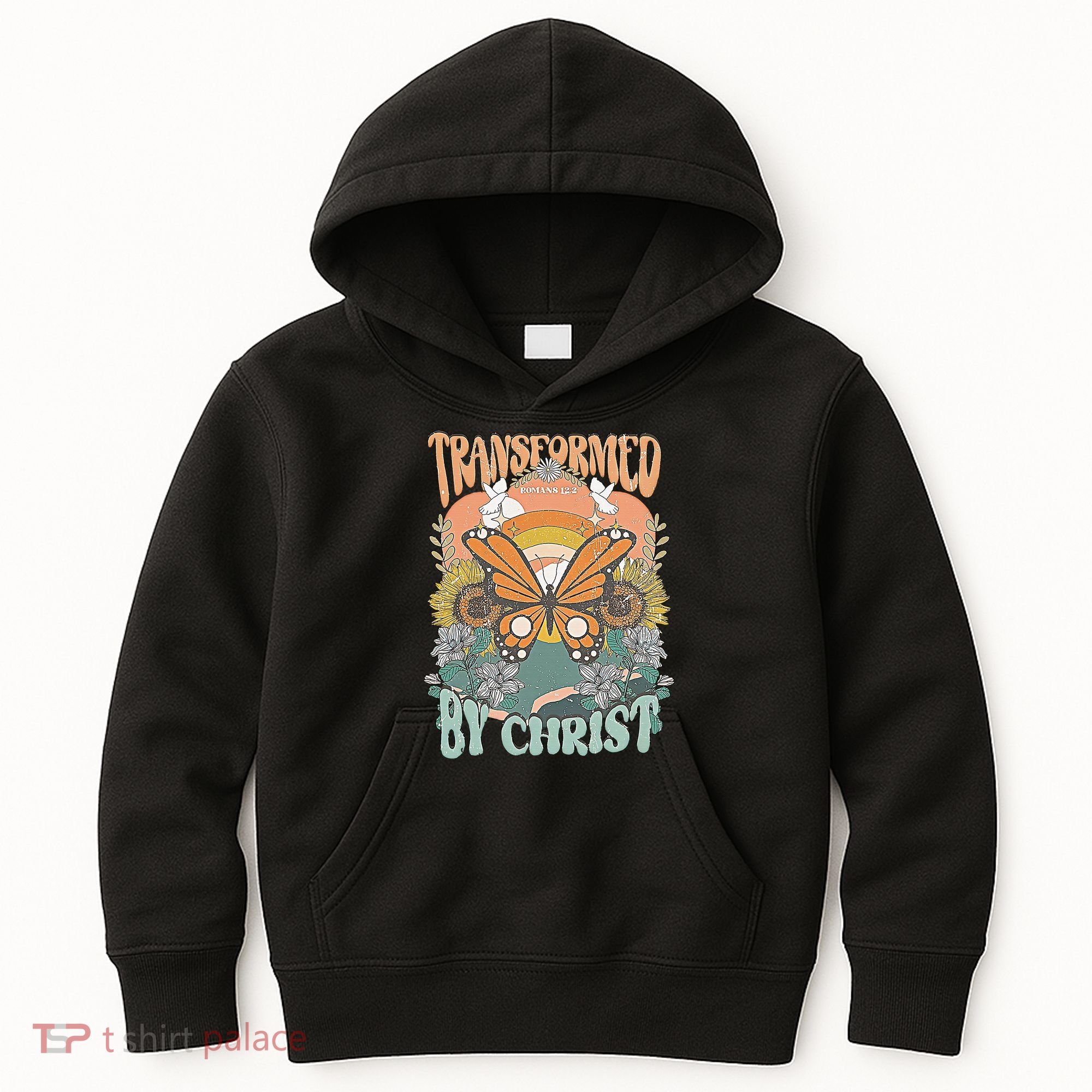 Transformed by Christ Boho christian Trendy Christian  Kids Hoodie