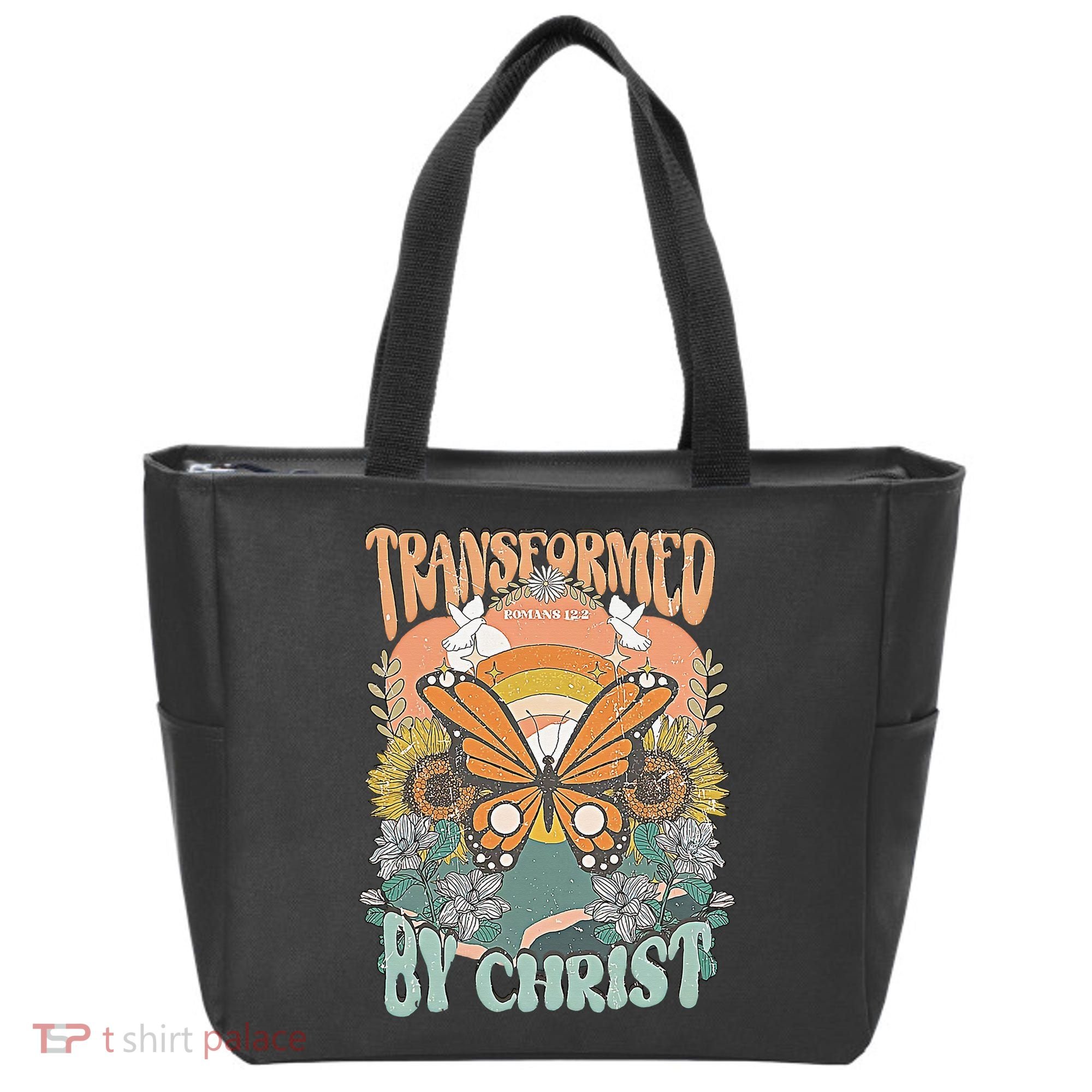Transformed by Christ Boho christian Trendy Christian  Tote Bag