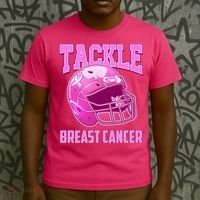 Tackle Breast Cancer Awareness Football Helmet T-Shirt thumb 3