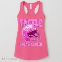 Tackle Breast Cancer Awareness Football Helmet Women's Tank Top thumb 0