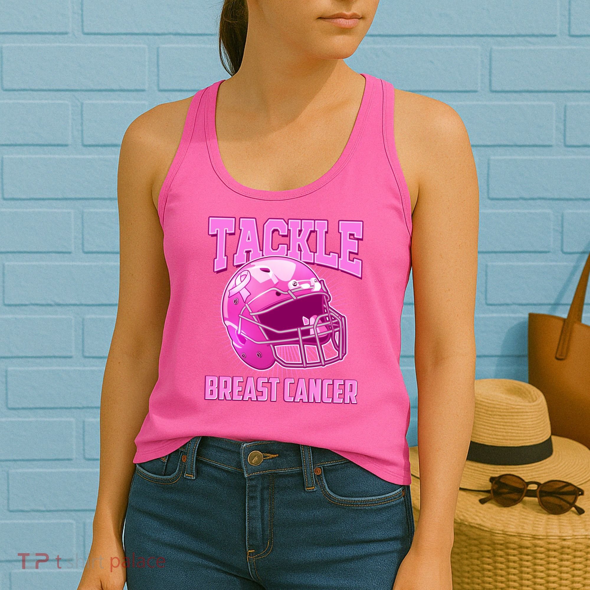 Tackle Breast Cancer Awareness Football Helmet Women's Tank Top