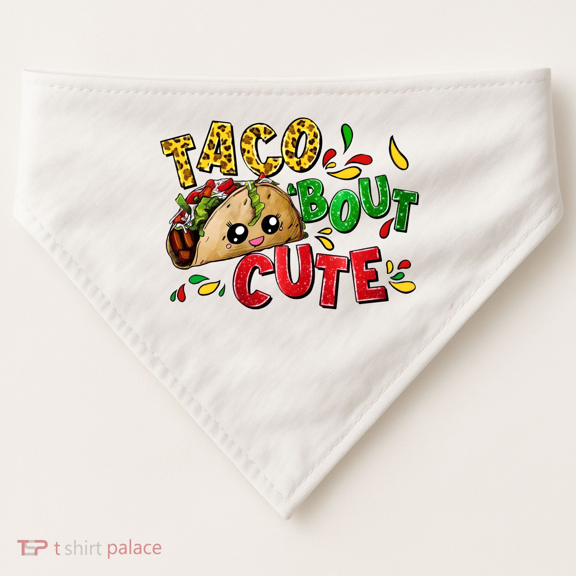 Taco Bout Cute Mexican Fiesta Party USA-Made Doggie Bandana