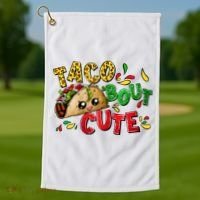 Taco Bout Cute Mexican Fiesta Party Golf Towel thumb 1