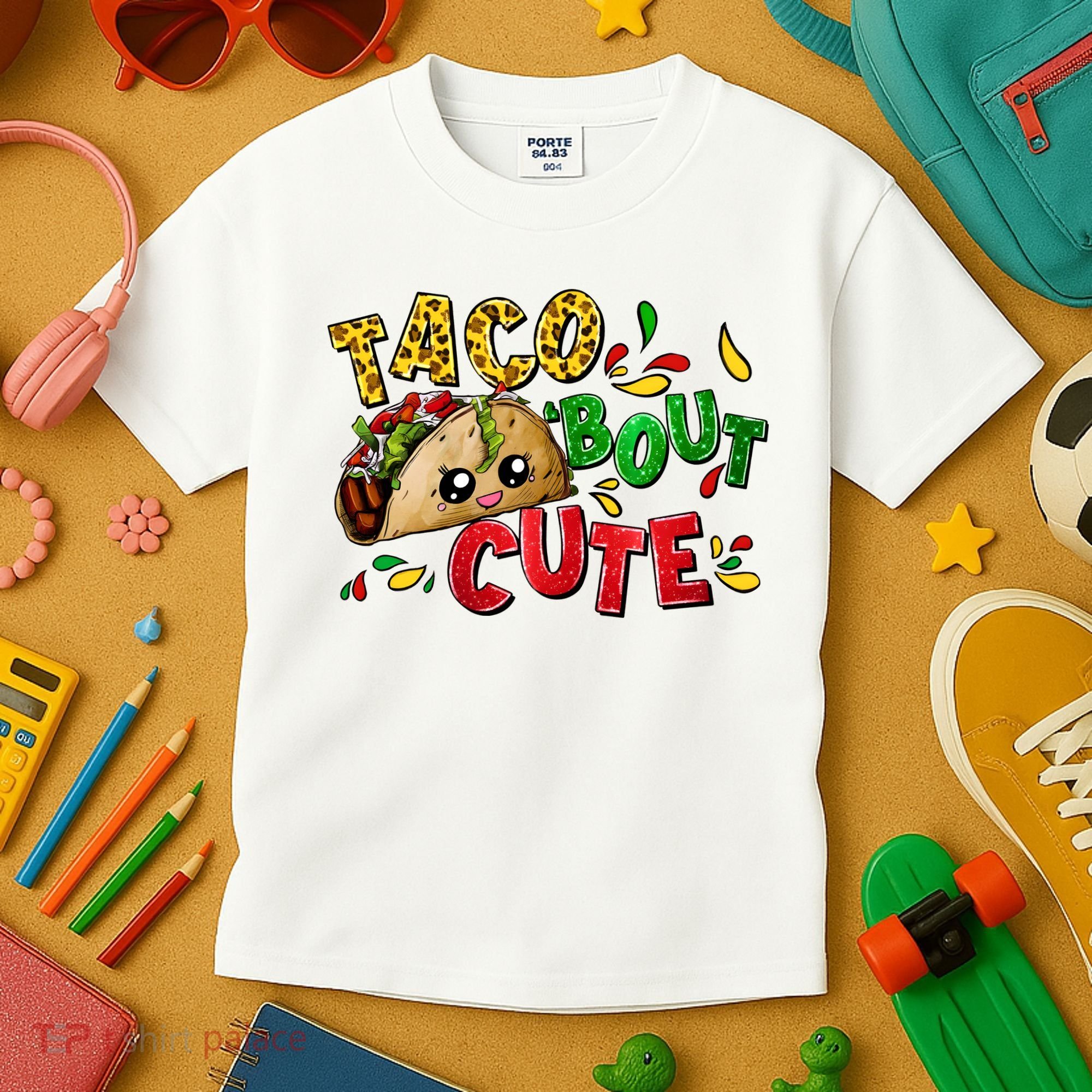 Taco Bout Cute Mexican Fiesta Party Kids T-Shirt