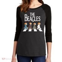 The Beagles Classic Beagle Dog For Beagle Lovers Women's Tri-Blend 3/4-Sleeve Raglan Shirt thumb 2