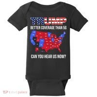 Trump Better Coverage Than 5g Can You Hear Us Now Usa Map Baby Bodysuit thumb 0
