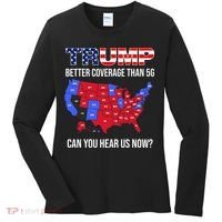 Trump Better Coverage Than 5g Can You Hear Us Now Usa Map Women's Long Sleeve Shirt thumb 0