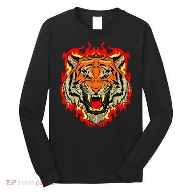 Tiger Big Cat Bengal Wildcat Predator Cool Animal Gift Idea Long Sleeve Shirt
