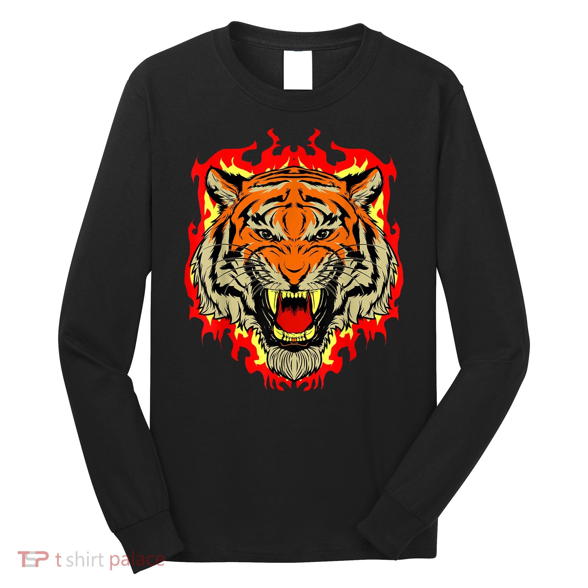 Tiger Big Cat Bengal Wildcat Predator Cool Animal Gift Idea Long Sleeve Shirt