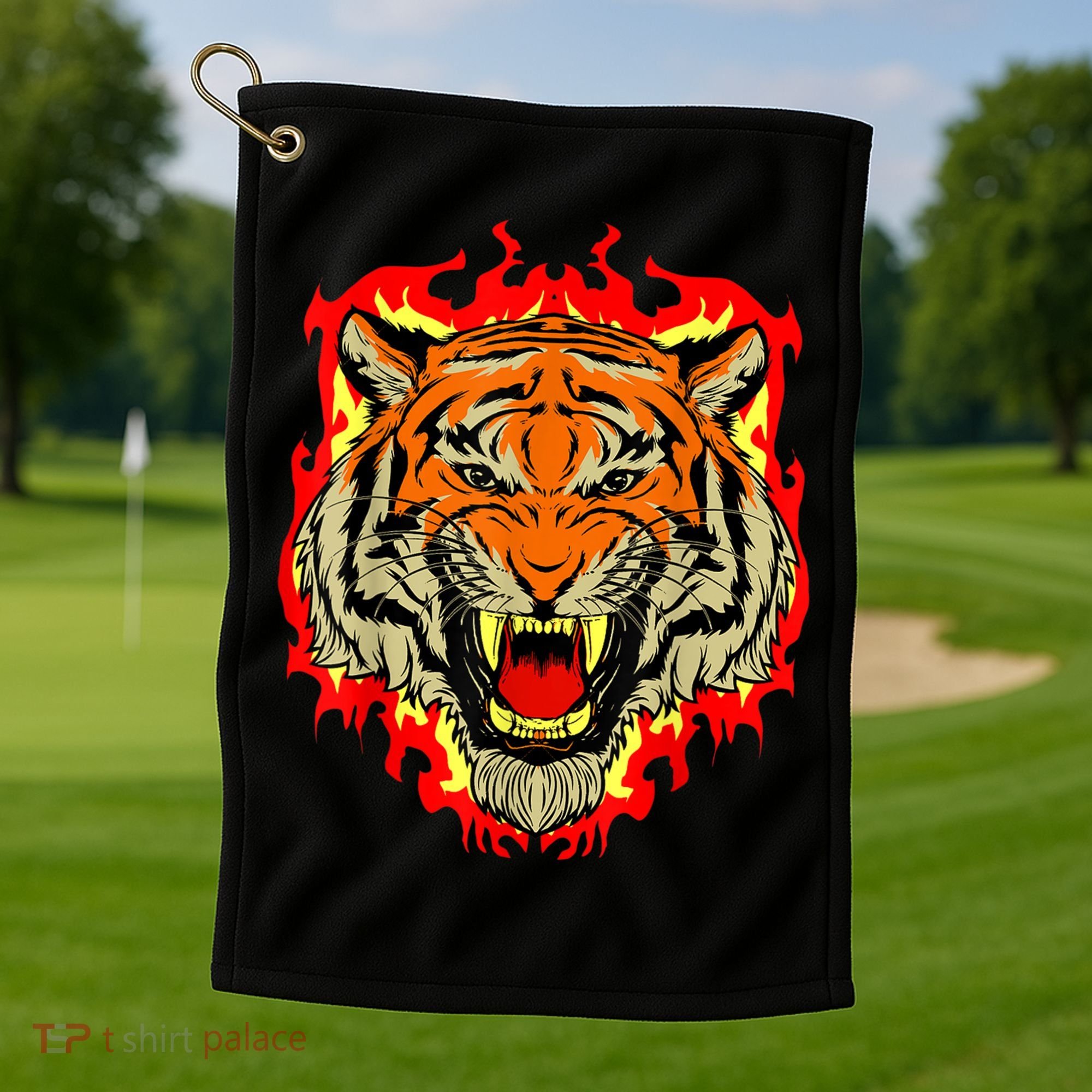 Tiger Big Cat Bengal Wildcat Predator Cool Animal Gift Idea Golf Towel