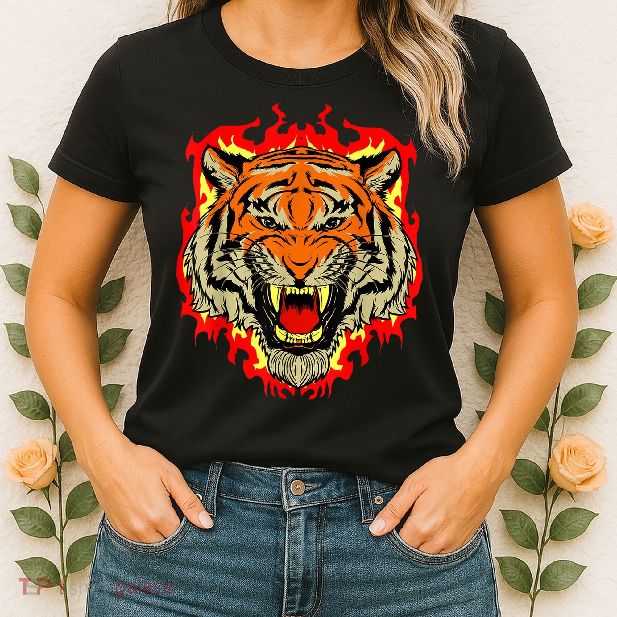 Tiger Big Cat Bengal Wildcat Predator Cool Animal Gift Idea Women's T-Shirt