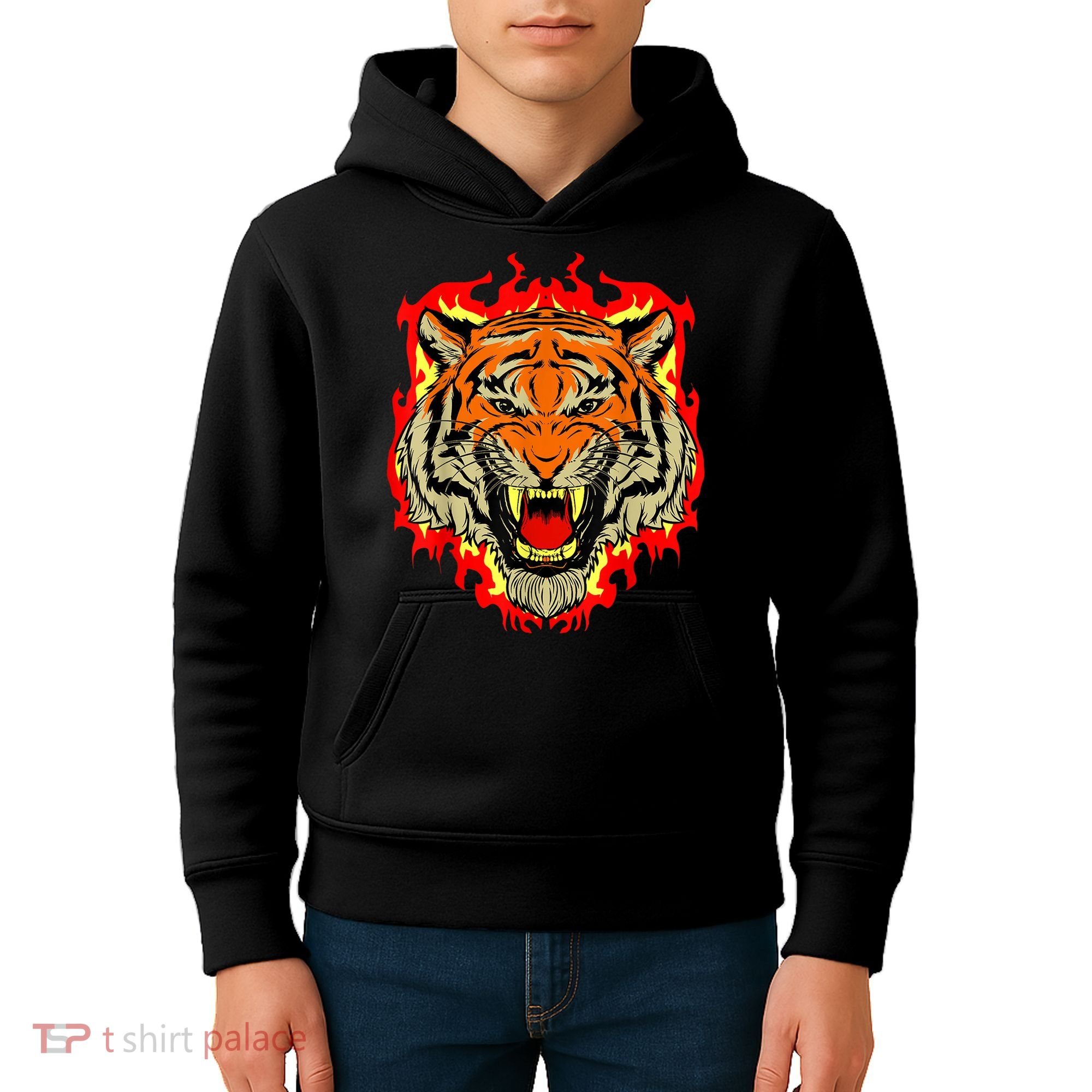 Tiger Big Cat Bengal Wildcat Predator Cool Animal Gift Idea Kids Hoodie