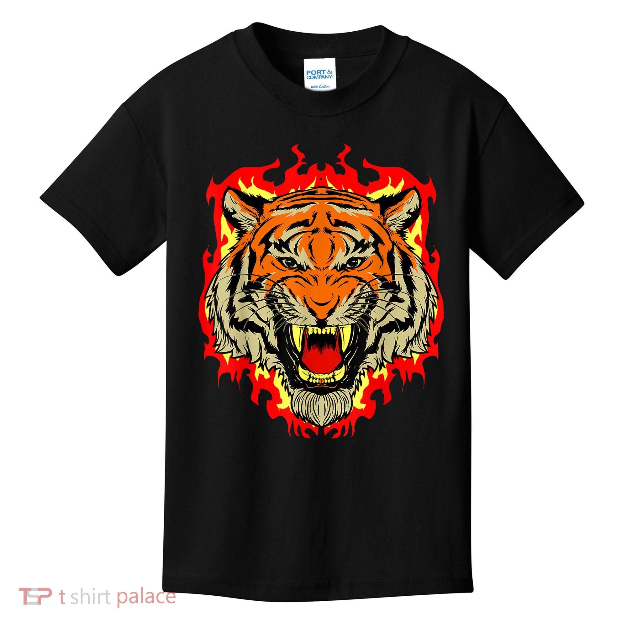 Tiger Big Cat Bengal Wildcat Predator Cool Animal Gift Idea Kids T-Shirt