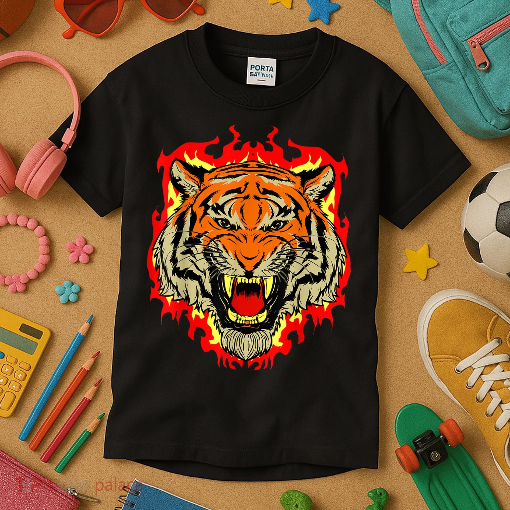 Tiger Big Cat Bengal Wildcat Predator Cool Animal Gift Idea Kids T-Shirt