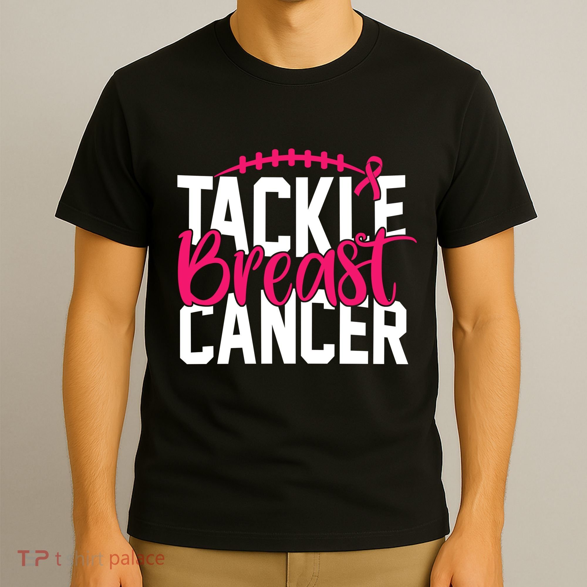 Tackle Breast Cancer Awareness Football Fan T-Shirt